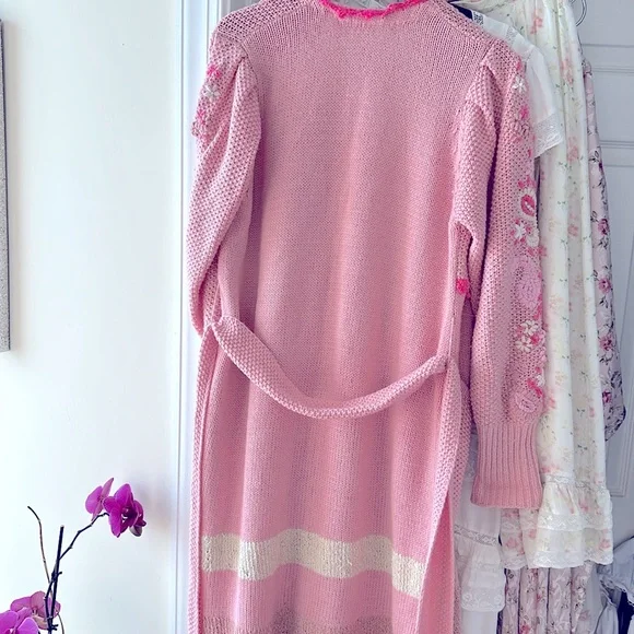 Loveshackfancy Camden Duster Sweater Jacket XS S - Picture 5 of 9